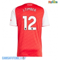 Camisa de time de futebol Arsenal Jurrien Timber #12 Replicas 1º Equipamento 2025-26 Manga Curta